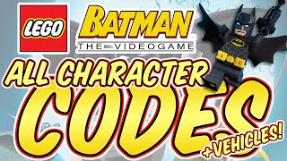 LEGO Batman: The Videogame - All Character and Vehicle CHEAT CODES