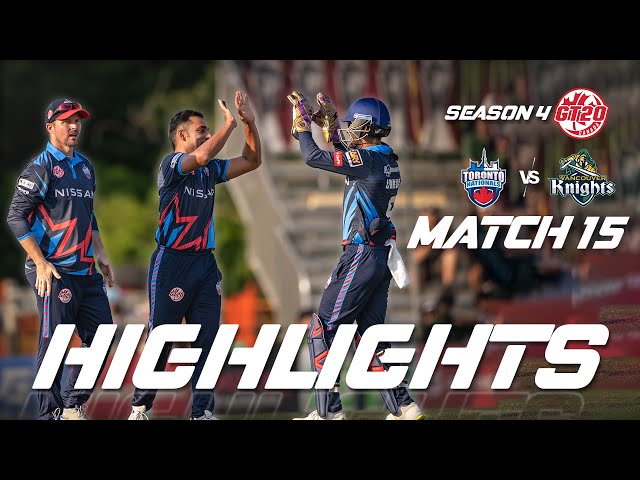 GT20 Canada Season 4 | Match – 15 | Toronto Nationals vs Vancouver Knights | Highlights