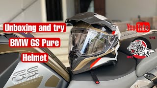 Unboxing and try BMW GS Pure Helmet