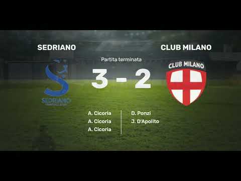 22 09 17 JUNIORES A:  SEDRIANO - CLUB MILANO  (3-2)