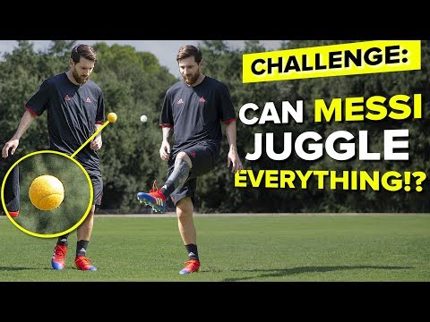 LIONEL MESSI JUGGLING CHALLENGE | testing Messi's skills
