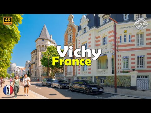 🇫🇷 VICHY France Walking Tour | Elegant Thermal Gem in 4K60fps
