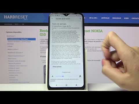 Cómo cambiar el tamaño de la fuente en NOKIA G10 - hacer letras más grandes