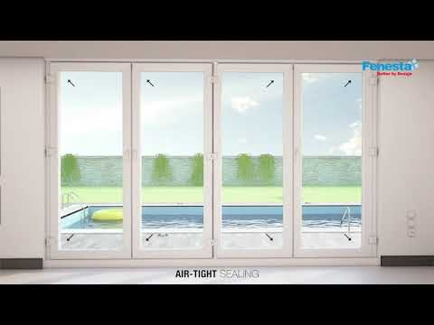 White upvc slide and fold doors for home