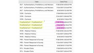 AERIES Registration: check data confirmation log and address verification