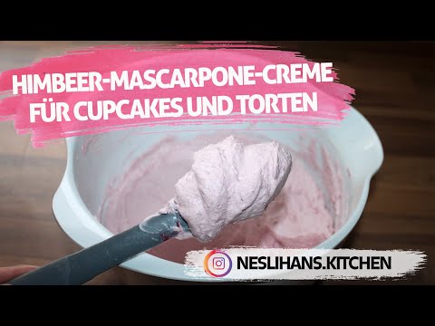Himbeer-Mascarpone Tortenfüllung/Raspberry cupcake frosting/Frambuazlı pasta kreması