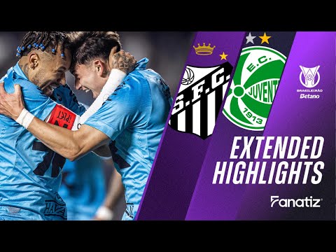 Santos vs. Juventude 3 - 1 I Game Highlights I Brasileirão 2025