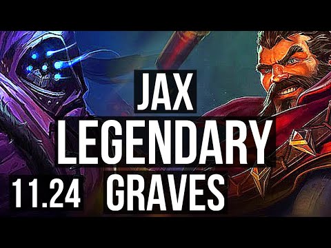 JAX vs GRAVES (TOP) | Rank 6 Jax, 7 solo kills, Legendary | KR Challenger | 11.24