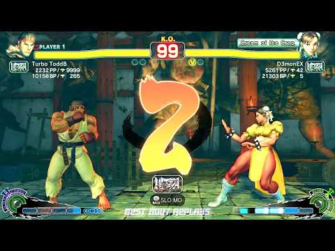 "Best Bout Replays" USF4 - Turbo ToddB vs D3monEX  (1080p HD 60fps)