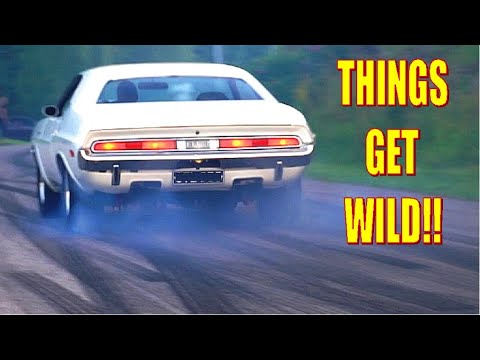 BURNOUTS & LOUD V8's!! - MUSCLE CARS Leaving a Car Show