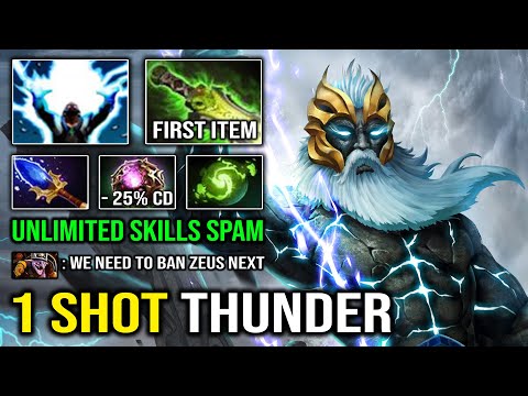 1 SHOT THUNDER GOD First Item E Blade +69K Damage Craziest Magic Burst Pro Zeus Dota 2