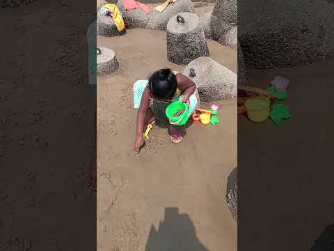Arfa playing at beach 🏖🏖 #beach #child #fun #beachvibes