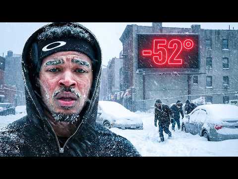 Surviving 24 Hours Straight In A NYC Snowstorm..