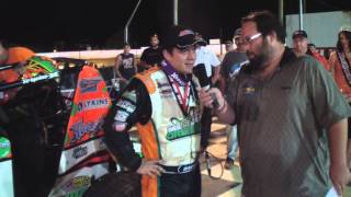 preview picture of video 'Port Royal Speedway USAC Sprint Car Victory Lane 6-07-14'
