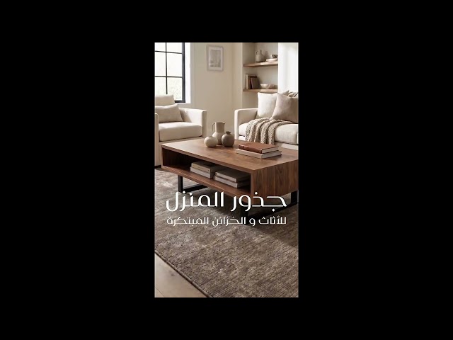 طاولة قهوة وسطية - بني جوز ملكي