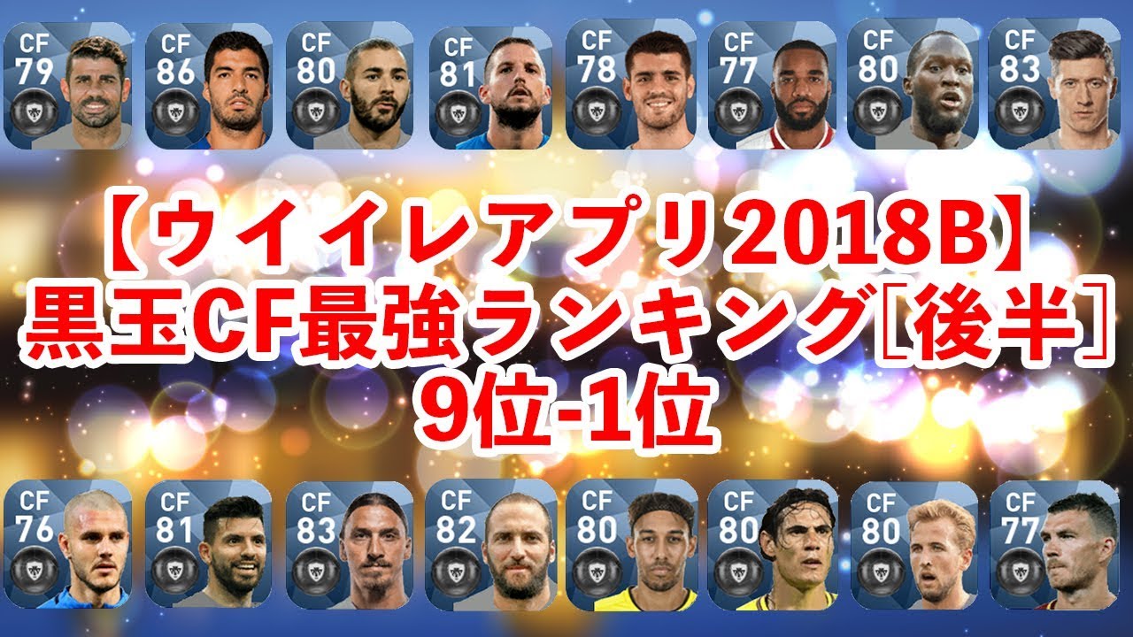 【ウイイレアプリ2018】2018B対応！黒玉CF最強ランキング[後半]