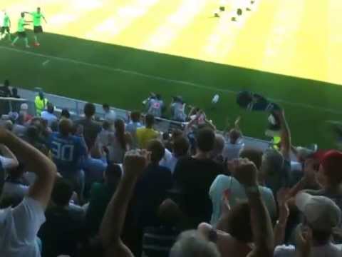 21.7.2013: 0:1 Siegtreffer des KSC beim FSV Frankfurt durch Peitz in der 85ten Minute