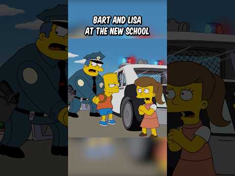 Bart and Lisa at the new school