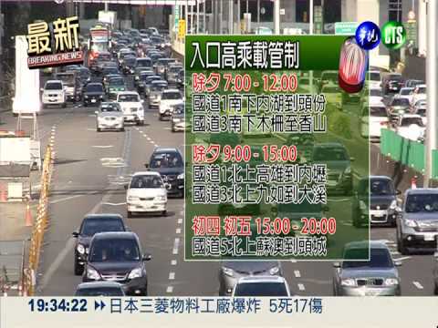 紓解車潮 春節連假國道夜間免費