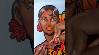 Monarch Butterfly Coloring Theme 🧡💛 #coloring #art