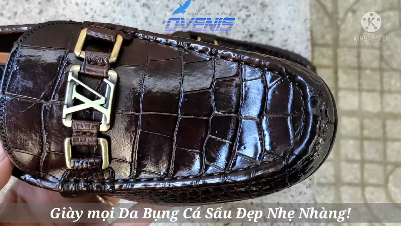 Giày Lười Nam Da Cá Sấu - Da Bụng GL8N