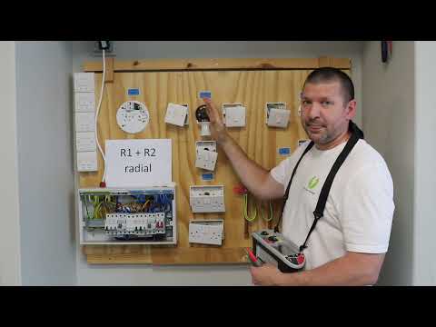 Guide to completing an R1 + R2 test on a radial circuit and how to complete the test sheet.