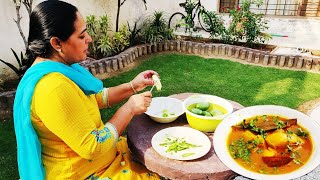 Kache Aam Ki Khatti Meethi Sabzi || Punjabi Culture and Punjabi recipe