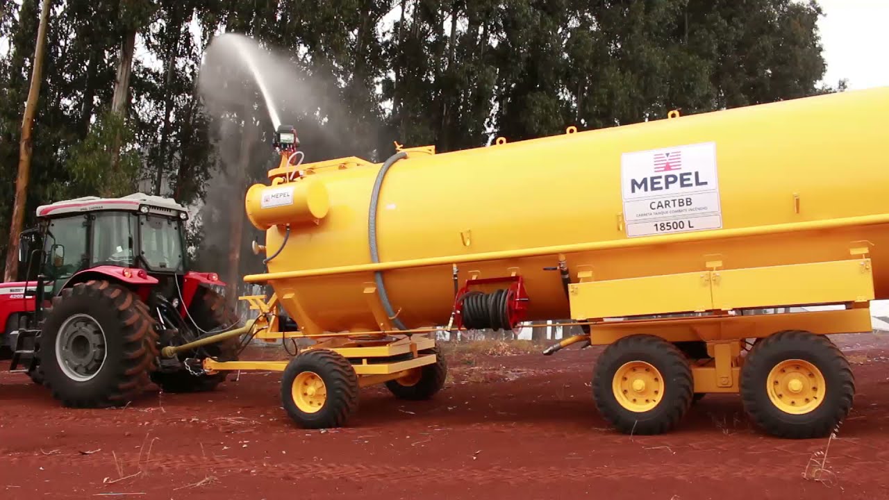 Carreta Tanque Combate Incêndio MEPEL com canhão elétrico