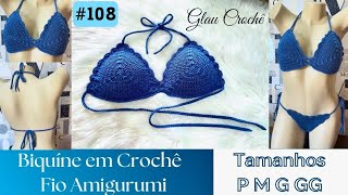 Biquíni Em Crochê com Fio Amigurumi com Bojo | Moda praia de crochê