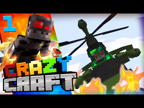 Minecraft Crazy Craft 3.0 SMP Episode 1: Helicopter Crash
