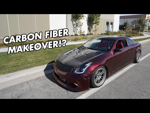 Vented Carbon Fiber Hood Install | Supercharged G35
