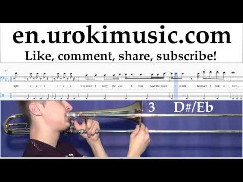 Trombone lessons Imagine Dragons - Rise Up Sheet Music Tutorial Part#2 um-i352