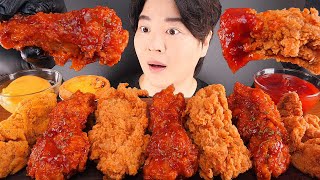 Download lagu ASMR MUKBANG | KFC Fried Chicken & Seasoned Spicy Chicken 🍗 EATING 핫크리스피통다리 갓양념 치킨 닭껍질튀김 소스 퐁당 먹방 mp3