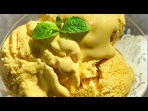 soft and Easy mango ice-cream 🥭ll Only 4 ingredients ||Mango ice cream recipe step by step