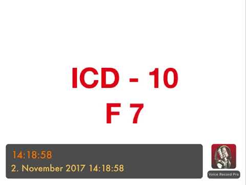 PSYCHOTHERAPIE AUSBILDUNG - ICD 10 - F 7