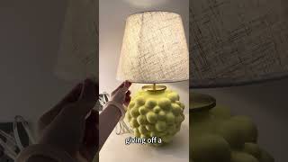 JOWIN Lighting’s fabric shade glass table lamp