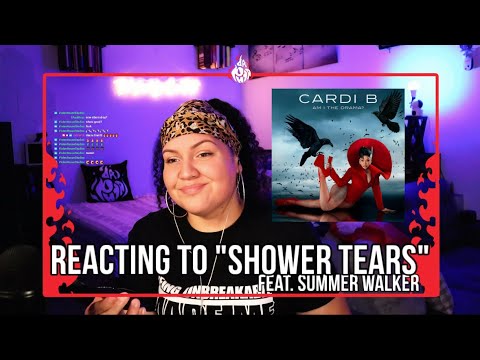 CARDI B - SHOWER TEARS [LIVE REACTION]