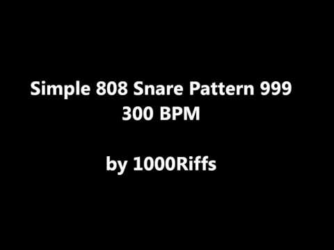 808 Snare Pattern : 300 BPM - Beats Per Minute