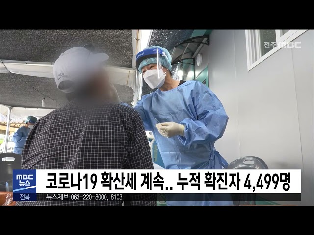 코로나19 확산세 계속.. 누적 확진자 4,499명