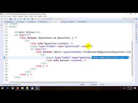 Creating Online Quiz Application using CodeIgniter...