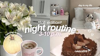 NIGHT ROUTINE *fall edition*☕️🍂|| aesthetic and relaxing day in my life vlog
