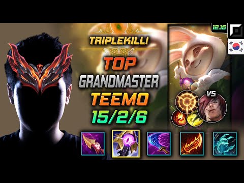 천상계 탑 티모 균열 집공 - GrandMaster Teemo Top vs Sett - 롤 KR 12.15