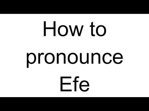 How to Pronounce Efe (Turkish)