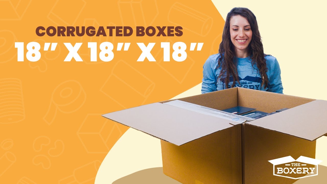 Youtube Video 18''x18''x18'' Corrugated Cube Shipping Boxes