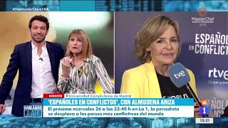 Conexión en directo con la Facultad desde RTVE con Almudena Ariza. #EspañolesEnConflictos