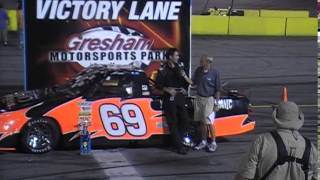 Matt Vassar in Victory Circle at Gresham Motosrports Park