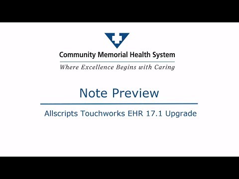 Allscripts Ehr 17 1 Note Preview