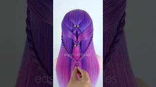 Simple Hairstyles 🎀 #braids #beauty #hair #viral #hairstyles