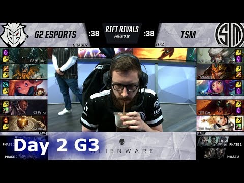 G2 eSports vs TSM | Day 2 NA vs EU Rift Rivals 2019 LoL | G2 vs TSM