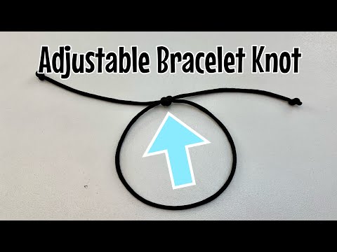 How to tie a simple sliding knot bracelet! Adjustable bracelet knot